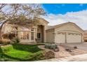 Charming single-story home boasts desert landscaping, green lawn, and two-car garage with great curb appeal at 16811 S 11Th Way, Phoenix, AZ 85048