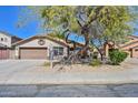 Charming single-story home featuring a well-manicured front yard, a two-car garage, and a classic design at 318 E Gail Dr, Gilbert, AZ 85296