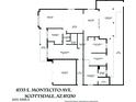 Detailed floor plan of the property, showcasing the layout of rooms and casita with measurements at 8335 E Montecito Ave, Scottsdale, AZ 85251