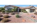 Charming home featuring desert landscaping with colorful plants and gravel accents at 20462 N Ridgewood Ln, Surprise, AZ 85374