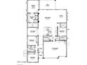 Detailed floor plan featuring four bedrooms, three bathrooms, a three-car garage, and an open living space at 18441 W Mohave St, Goodyear, AZ 85338