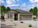 A well-maintained single-story home with a two-car garage and drought-tolerant landscaping at 4022 E San Jose St, San Tan Valley, AZ 85143