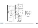 Detailed floor plan showcases the layout of the home's first floor, second floor, and optional bedroom with bath at 21052 N 58Th St, Phoenix, AZ 85054