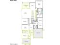Detailed floor plan showcasing open living spaces, four bedrooms, and attached garages at 1254 E Penedes Dr, Gilbert, AZ 85298