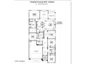 Detailed floor plan showcases the layout of a home with bedrooms, bathrooms, and a kitchen at 17067 W Shangri La Rd, Surprise, AZ 85388