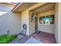 Welcoming front porch with a security door, perfect for enjoying the outdoors at 18835 N Palomar Dr, Sun City West, AZ 85375