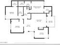 Detailed floorplan showcasing the layout of a home with the kitchen, living room, bedrooms, bathrooms, and a balcony at 6885 E Cochise Rd # 219, Paradise Valley, AZ 85253