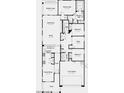 Detailed floor plan showing a three-bedroom layout with a gourmet kitchen, study, and outdoor living space at 16800 W Hope Dr, Surprise, AZ 85388