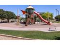 A colorful playground with multiple slides and climbing structures provides a fun recreation area at 351 S Alegria Ln, Casa Grande, AZ 85194