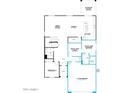 Layout of the first floor featuring kitchen, great room, multi-gen living and sleeping areas, plus 2-car garage at 12642 W Parkway Ln, Avondale, AZ 85323