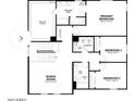 Upstairs floorplan featuring the primary bedroom and bath, 2 additional bedrooms, bonus room, and laundry at 12642 W Parkway Ln, Avondale, AZ 85323