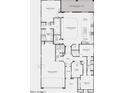 Detailed blueprint showcasing an open-concept layout, a large owner's suite and an extended outdoor living space at 5915 S Romano --, Mesa, AZ 85212