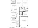 Detailed first-floor plan showcasing layout with bedrooms, bathrooms, kitchen, and garage at 1404 W Kennedy Ave, Coolidge, AZ 85128