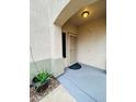 Cozy front porch with a security door, pot with aloe plant, and neutral stucco walls, providing a warm welcome at 1750 W Union Hills Dr # 91, Phoenix, AZ 85027