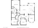 Detailed floorplan showcasing the layout of the bedrooms, bathrooms, living areas, and kitchen at 5624 E Garnet Ave, Mesa, AZ 85206