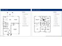 Detailed first and second floor plan showcasing layout with kitchen, living spaces and bedroom dimensions at 4107 W Eli Dr, San Tan Valley, AZ 85144