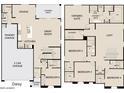 Detailed floor plan showcasing the layout of the home, including the bedrooms, garage, great room and owner's suite at 2400 E Spur Dr, San Tan Valley, AZ 85140