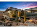 Stylish home with steel construction, floor to ceiling windows and desert landscaping at 7686 E Stagecoach Pass Rd, Carefree, AZ 85377