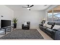 Cozy living room features comfortable seating, a TV, and a plush rug, perfect for relaxation at 378 W Satinka Dr, San Tan Valley, AZ 85140