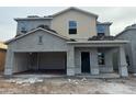 Under construction two-story home showing stucco and siding with a two car garage and porch at 4185 E Kolin Ln, San Tan Valley, AZ 85143