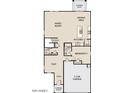 Main level floor plan featuring kitchen, dining area, Gathering room, flex room, and two-car garage at 6104 E Artemis Dr, Florence, AZ 85132