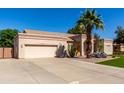 Single Gathering home featuring xeriscape front yard, concrete driveway, and a two car garage at 20386 E Bronco Dr, Queen Creek, AZ 85142