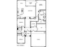 Detailed floor plan showcasing the layout with kitchen, bedrooms, great room, laundry, and garage at 25609 N 54Th Ln, Phoenix, AZ 85083