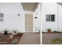 Exterior featuring a secure unit door with a decorative screen at 815 N Hayden Rd # B109, Scottsdale, AZ 85257