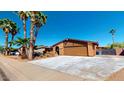 Inviting single-Gathering home with a two-car garage and mature palm trees in the front yard at 3215 N Margate Pl, Chandler, AZ 85224