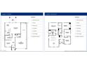 Floor plan showcasing the layout of the first and second floor including bedrooms and bathrooms at 4181 W Eli Dr, San Tan Valley, AZ 85144