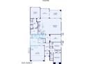 Detailed home floor plan showcasing the layout of bedrooms, bathrooms, and kitchen at 13803 W Calle De Baca --, Peoria, AZ 85383