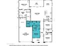Detailed floor plan featuring a spacious kitchen, great room, owner's suite, and a 3-car tandem garage at 17422 W Via Dona Rd, Surprise, AZ 85387