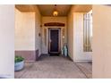 Inviting home entrance showcasing a decorative screen door and rustic accents at 42429 N Cross Timbers Ct, Anthem, AZ 85086