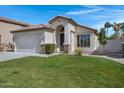 Inviting single-Gathering home showcasing manicured lawn and stone accents at 3431 S Felix Way, Chandler, AZ 85248