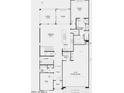 Detailed first-floor plan showcasing a gourmet kitchen, inviting gathering room, and convenient three-car tandem garage at 5236 W Walatowa St, Laveen, AZ 85339