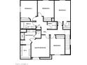 Floorplan including bedrooms 2, 3, 4, 5 and Primary Bedroom with walk in closet at 1057 W West Virginia Ave, Florence, AZ 85132