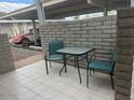 Relaxing patio with outdoor seating, great for enjoying the Arizona weather at 5518 E Lindstrom Ln # B3, Mesa, AZ 85215