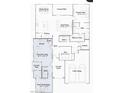 Floorplan featuring a large great room, main bedroom, and a next gen living space with separate entrance at 17347 W Chama Dr, Surprise, AZ 85387