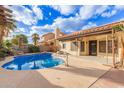 Refreshing pool in a private backyard, ideal for relaxation and enjoying sunny days at 607 W Palo Verde St, Gilbert, AZ 85233