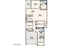 Detailed floor plan showcasing the layout of the home with four bedrooms and an open-concept living space at 1381 W Hopi Dr, Coolidge, AZ 85128