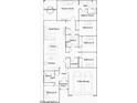 Floor plan of the home features an open living area, kitchen, 5 bedrooms, 3 bathrooms, covered patio, and a 2-car garage at 1482 W Ridge Rd, Apache Junction, AZ 85120