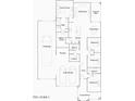 Detailed floor plan showing layout of bedrooms, bathrooms, kitchen, and garage at 23146 E Nightingale Rd, Queen Creek, AZ 85142