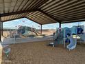 Community playground and recreation area with slides, climbing structures, and picnic tables at 17978 W Camino De Oro --, Surprise, AZ 85387