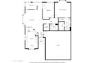 Detailed floor plan showcasing the layout of a home with a den, living room, and kitchen at 9437 E Champagne Dr, Sun Lakes, AZ 85248
