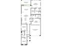 Detailed floor plan showcasing the layout of the bedrooms, kitchen, and living spaces in the home at 17972 W Long Lake Rd, Goodyear, AZ 85338