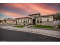 Stunning single-story home featuring stone accents, manicured landscaping, and a barrel roof at 1925 E La Costa Dr, Gilbert, AZ 85298