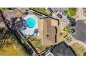 Aerial shot featuring a private pool, large yard, and convenient carport at 3707 E Amelia Ave, Phoenix, AZ 85018