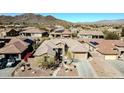 Beautiful aerial shot of a home with a desert landscape and mountain views at 1320 W Whitman Dr, Anthem, AZ 85086