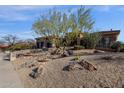 Desert-style landscaping with cacti, rocks, and native plants at 13827 N Sunset Dr, Fountain Hills, AZ 85268