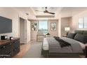 Comfortable bedroom featuring a serene ambiance, complemented by soft colors and modern decor at 6803 E Main St # 3306, Scottsdale, AZ 85251